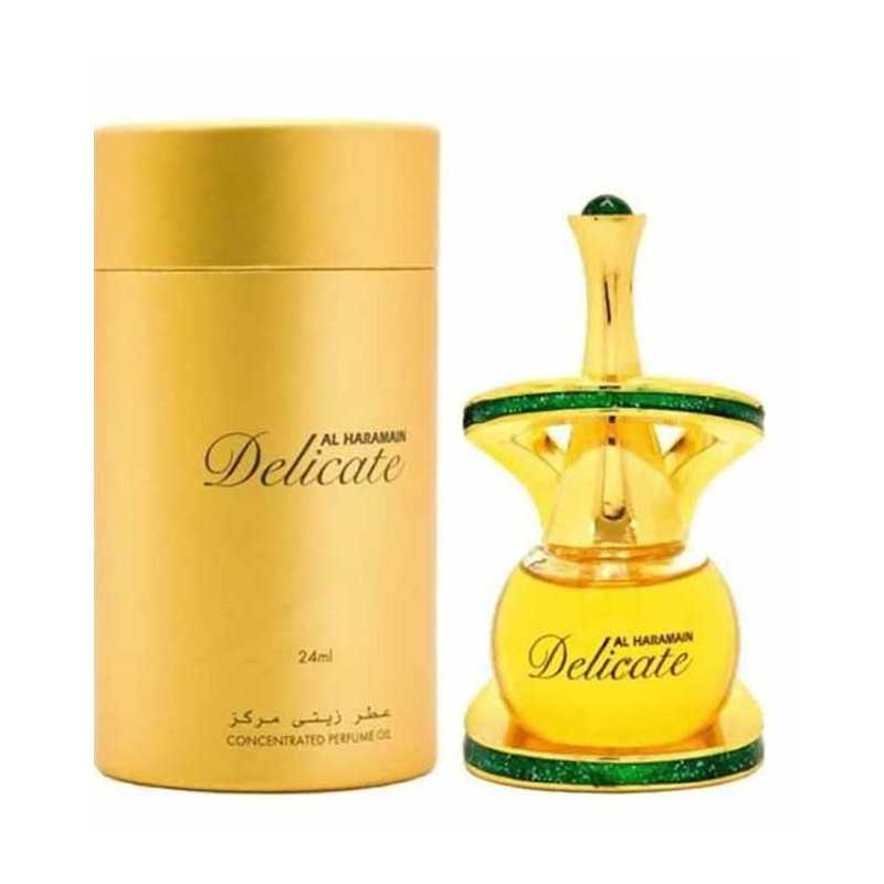 Huile Parfumée Delicate Al Haramain (24ml) pour FEMME : Sans Alcool