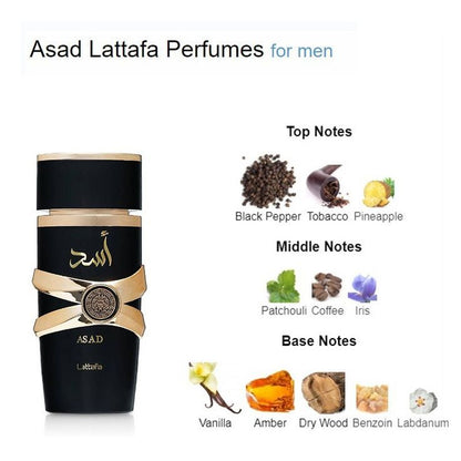 COFFRET ALPHA : Force & Prestige
3 Parfums Dévastateurs (Khamrah Dukhan, Asad, Jean Lowe Noir). 3x100ML.