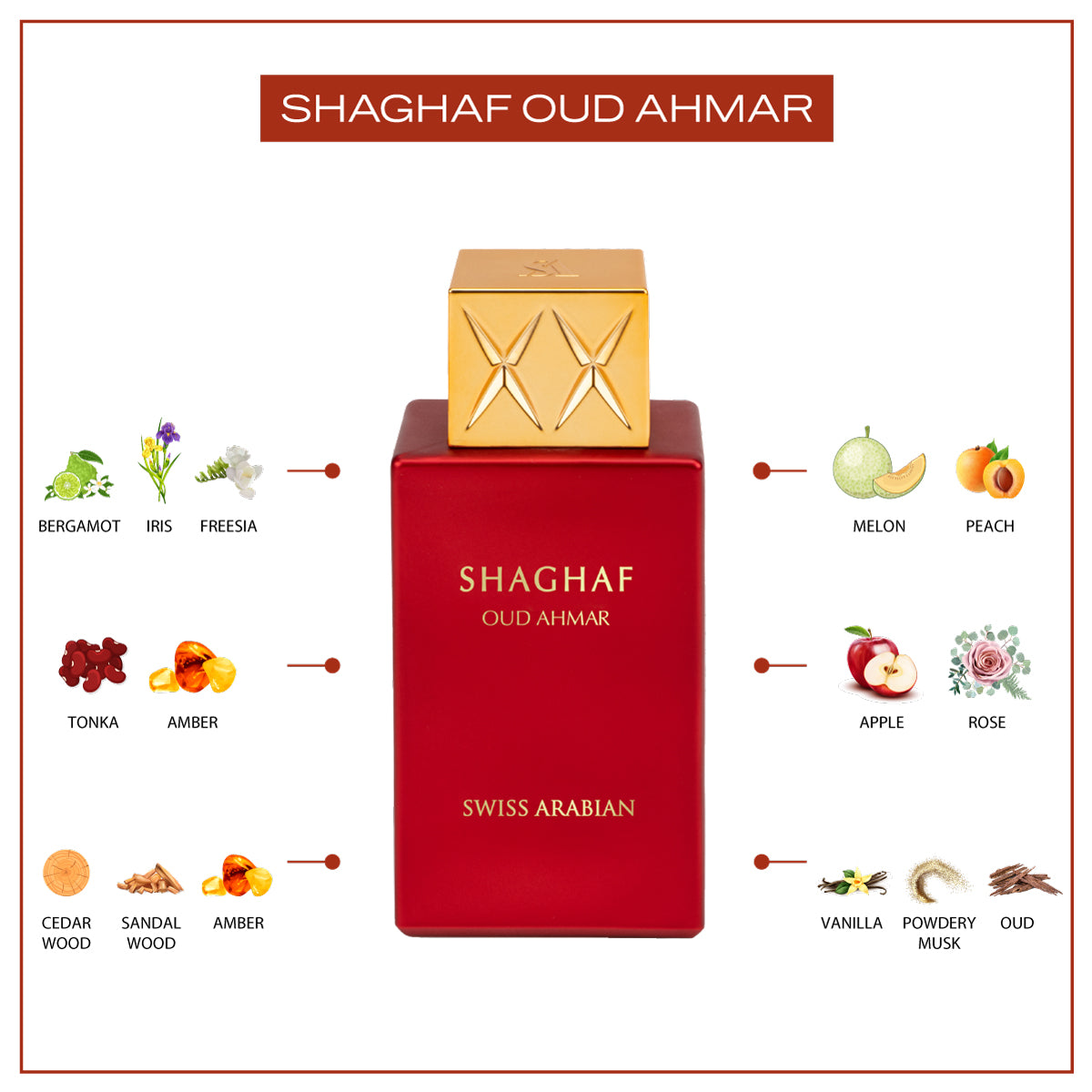 SHAGAF OUD AHMAR - Swiss Arabian -75 ML - Mixte