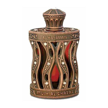 Musk Al Ghazal Al Haramain Huile Parfumée Concentrée (Attar)30ML     Mixte | Musc, Chocolat & Épices | Longue Tenue Sans Alcool