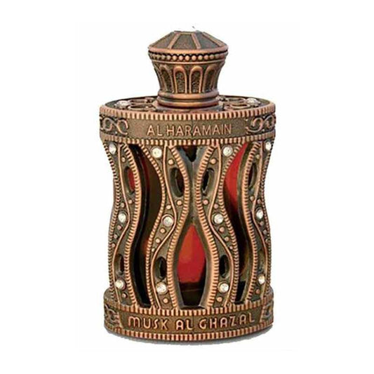 Musk Al Ghazal Al Haramain Huile Parfumée Concentrée (Attar)30ML     Mixte | Musc, Chocolat & Épices | Longue Tenue Sans Alcool