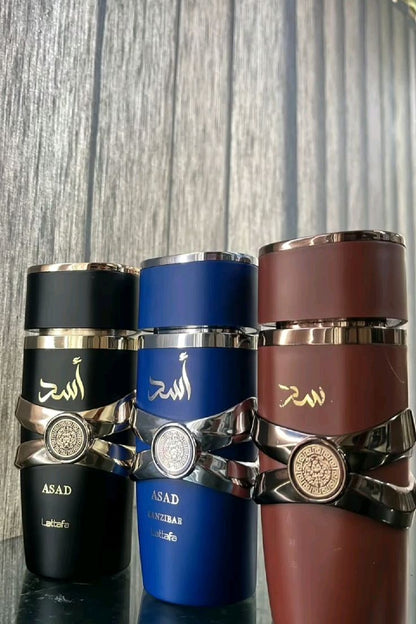 LA TRIADE ASAD LATTAFA : Pack 3x100ml Noir, Zanzibar & Bourbon