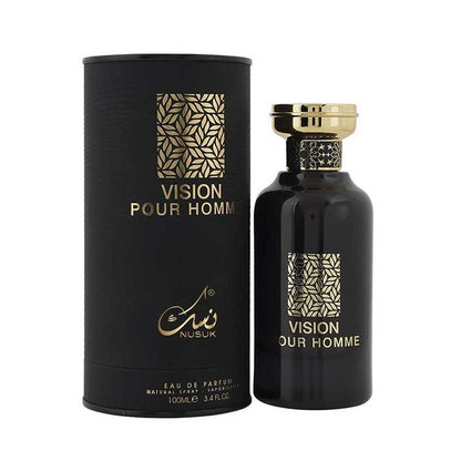 Vision Pour Homme Nusuk (100ml) | EDP Homme | Cuir, Tonka & Bois Épicés