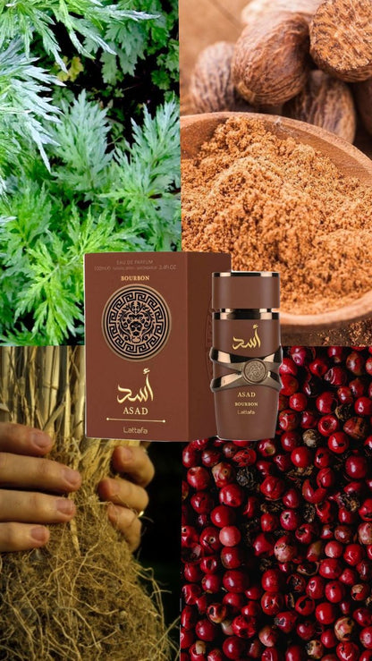 LA TRIADE ASAD LATTAFA : Pack 3x100ml Noir, Zanzibar & Bourbon