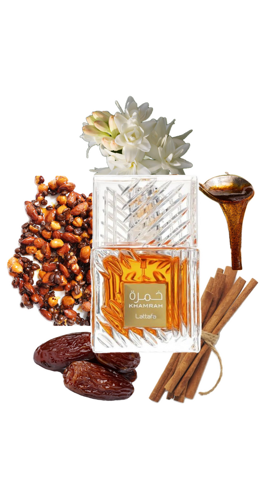Lattafa Khamrah Eau de Parfum Unisexe : L'Essence Orientale Épicée et Gourmande (100 ml)